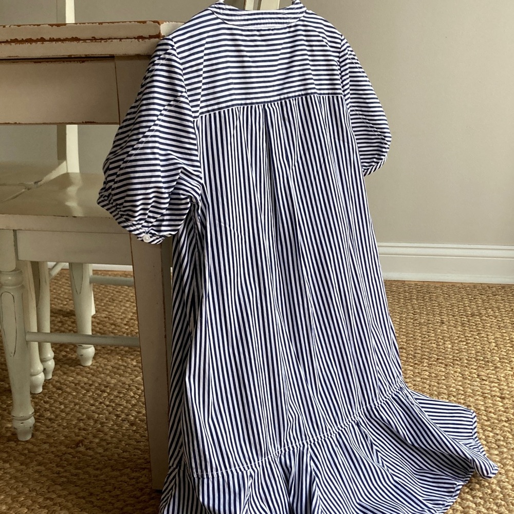 J Crew Delilah Dress in Striped Cotton Poplin. Size Small - Picture 6 of 15
